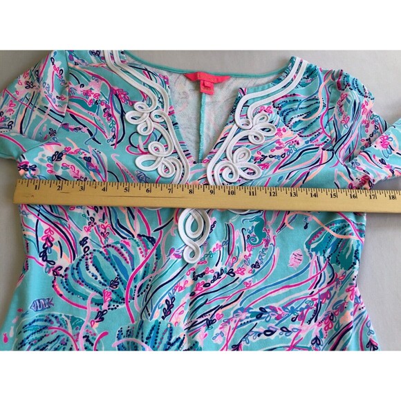 Lilly Pulitzer Harper Shift Dress Bayside Blue Under The Moon Small - Picture 11 of 15